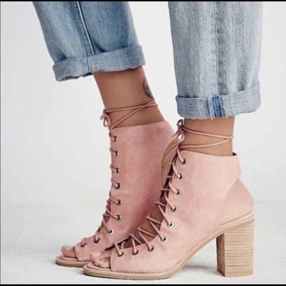 FREE PEOPLE JEFFREY CAMPBELL Minimal Lace Up Heels - Picture 2 of 12